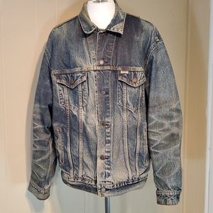 Levi Strauss Distressed Blue Jean Jacket